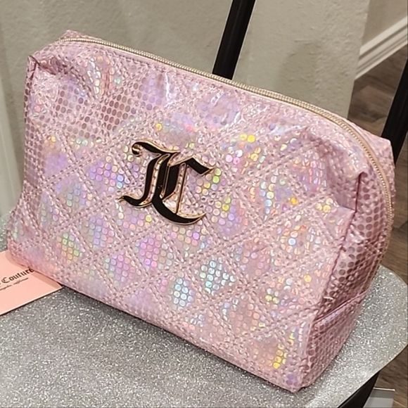 Juicy Couture JC Logo Vinyl Cosmetic Pouch - Picture 4 of 9